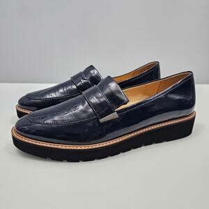 NEW Naturalizer Adiline Loafer Womens 12 Navy Blue Patent Leather Slip On Casual